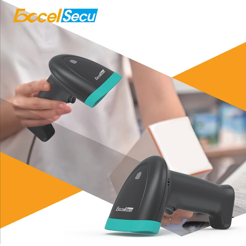 Excelsecu Scanner de Código de Barras 1d 2d Imagem qr Code Pdf417 Leitor Matriz Dados com Fio Handheld Usb Dispositivo de Varredura de Porta Serial Virtual - Imagem 6