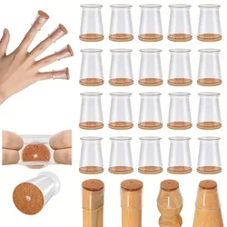 Round Silicone Chair Leg Protectors - Non - Slip, Noise - Reducing Furniture Pads (16/24 Pcs) - L ( Fit 33 - 50mm )