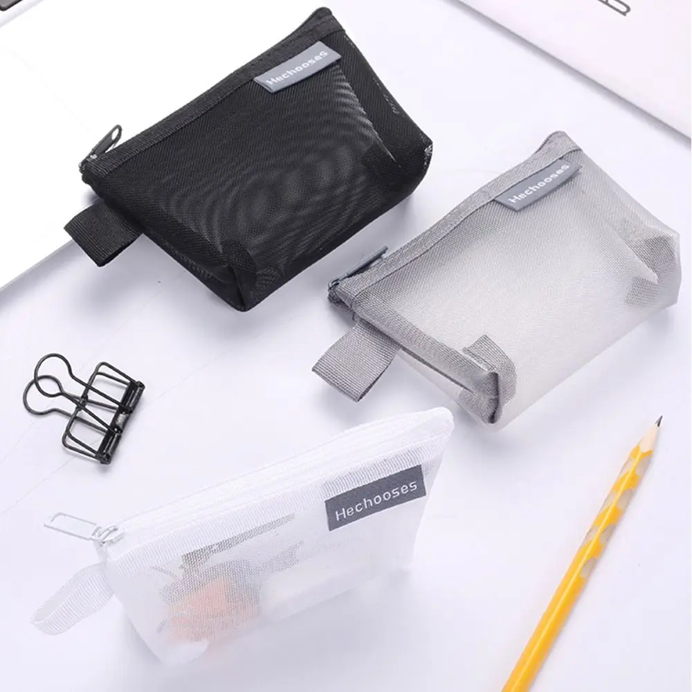 Mesh Coin Purse Key Lipstick Nylon Small Item Storage Card Holder Three-dimensional Mini Cosmetic Bag Office key case cosmetic bag coin purse card wallet coin wallet plush coin purse change bag card holders
