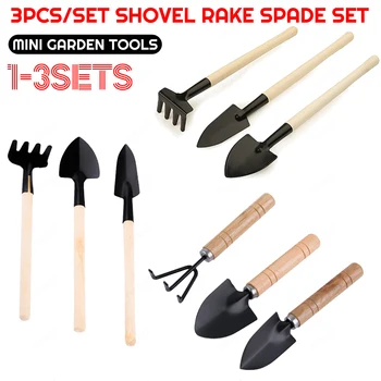 mini garden tools, 3Pcs/Set Shovel Rake Spade Set Mini Garden Tools Multifunction 1