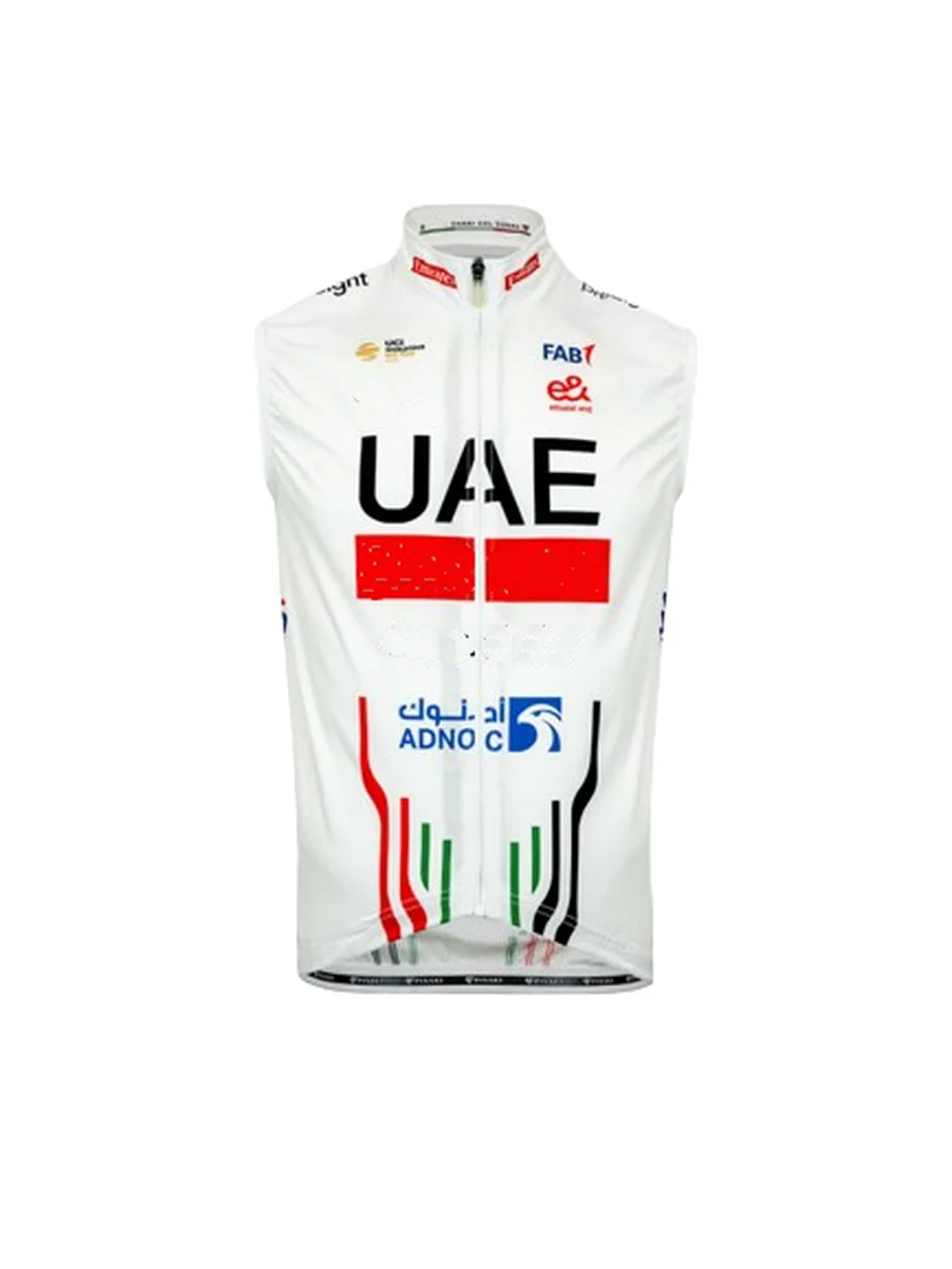 

Ветрозащитная куртка 2024 для команды ОАЭ, велосипедная куртка без рукавов, жилет, одежда для горного велосипеда, майка для велоспорта