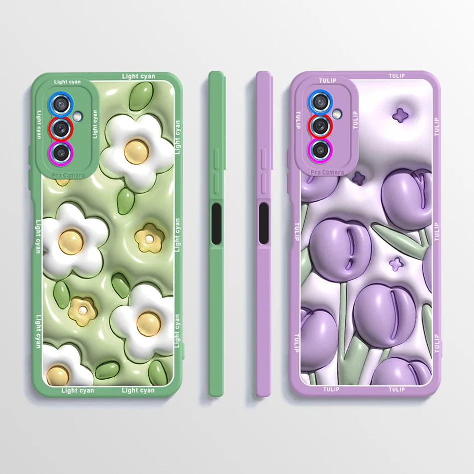 Floral Matte Silicone Soft Cover - Fashion Printed Protective Case
