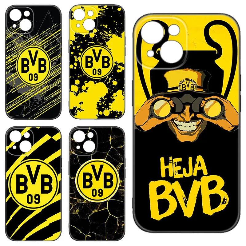 Черный силиконовый чехол Borussia D-Dortmunds для Apple iPhone 12 13 Mini 11 14 15 Pro Max 7 8 Plus X XR XS SE 2020 2022