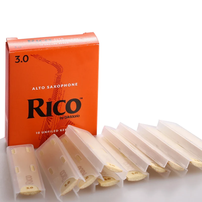 D&rsquo;Addario RICO Orange Box Reeds Eb Alto Bb Soprano Tenor Barione Saxphone Bass Clarinet Classic USA Original
