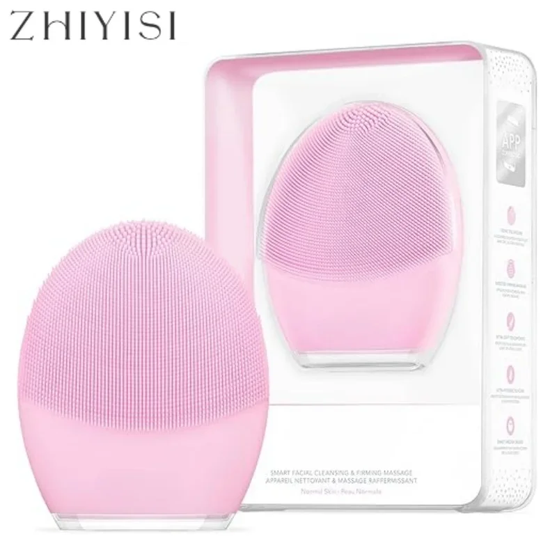 Electric Silicone Cleansing Brush Face Pore Deep Blackhead Washing Makeup Remover Foaming Brush Portable Beauty Massager 10pcs set clean foaming mesh bag portable hangable facial cleanser soap blistering bathing bathroom cleaning tools