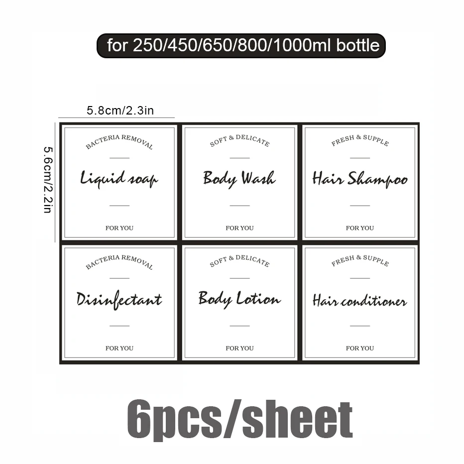 1000ml Square Refillable Pump Bottle for Shampoo, Conditioner, and Body Wash