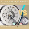 36" Built-in Gas Cooktop, 5 ITALY SABAF Sealed Burners Gas Rangetop 41,800BTU, NG/LPG Convertible, Stainless Steel 2