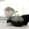 Minimalism Geometric Circular Ceramic Vase Desk Decoration Flower Arrangement Flowers Pots Modern Home Decor Crafts Floral Vases 4