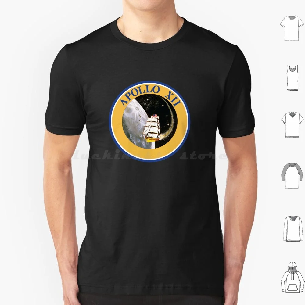 Apollo 12-Mission Space Patch T Shirt Uomo Donna Bambini 6Xl Apollo 12 Space Patch Apollo Flight Space Usa 1969 Kennedy Moon