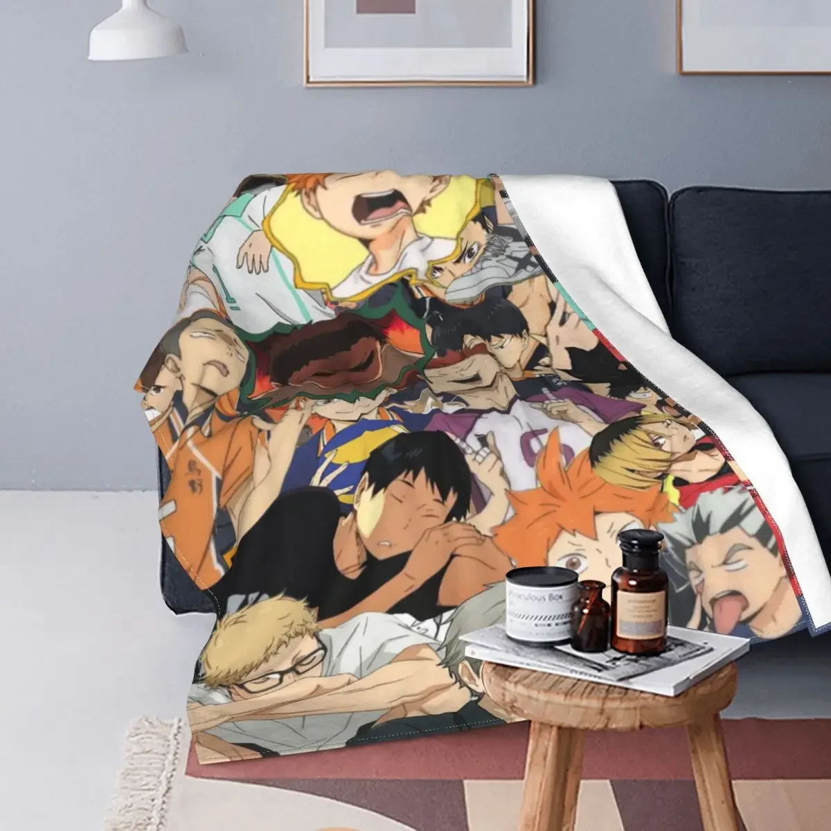 Volleyball Anime Baby Blankets Coral Fleece Plush Decoration Miya Atsumu Manga Soft Throw Blankets for Bed Travel Quilt