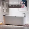 59" Freestanding Whirlpool Bathtub,Acrylic 8 Hydromassage Jets Tub,59" x 30", 560W, Middle Drain, ETL Certified 5