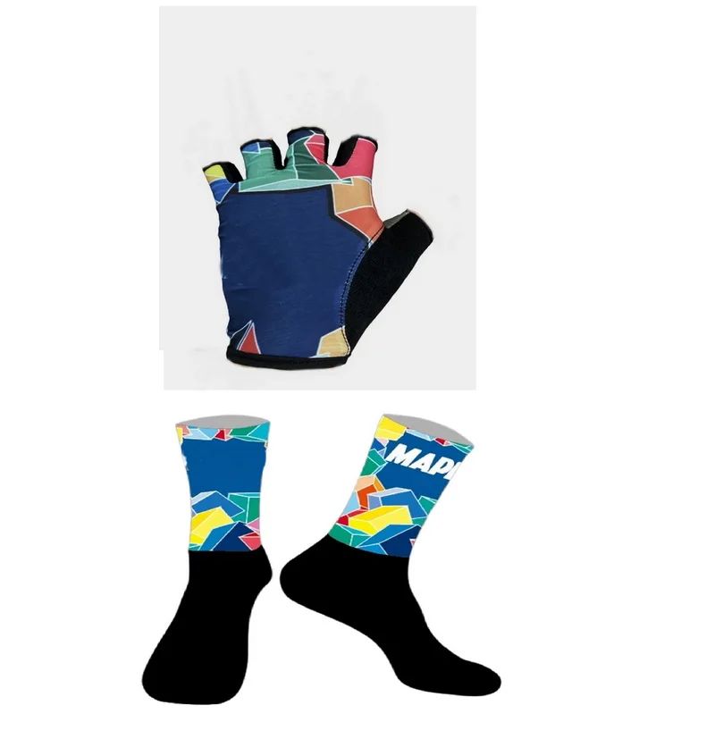 MAPEIful Team One Pair Half Finger Cycling Gloves + ONE PAIR CYCLING SOCKS цена и фото