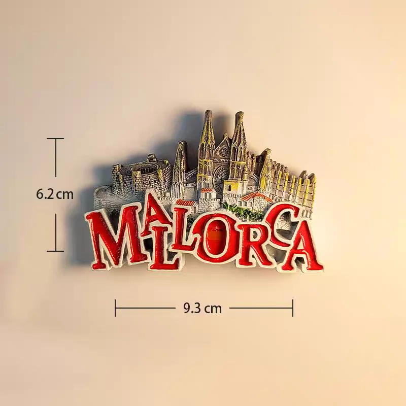 Magnete Frigorifero 3D Madrid Spagna – Souvenir Turistico In Resina, Fatto A Mano, Regalo Di Viaggio, 7x7,5 Cm