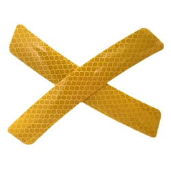 Reflective Anti - Scratch Night Safety Car Wheel Decorative Stripe Sticker (Yellow)