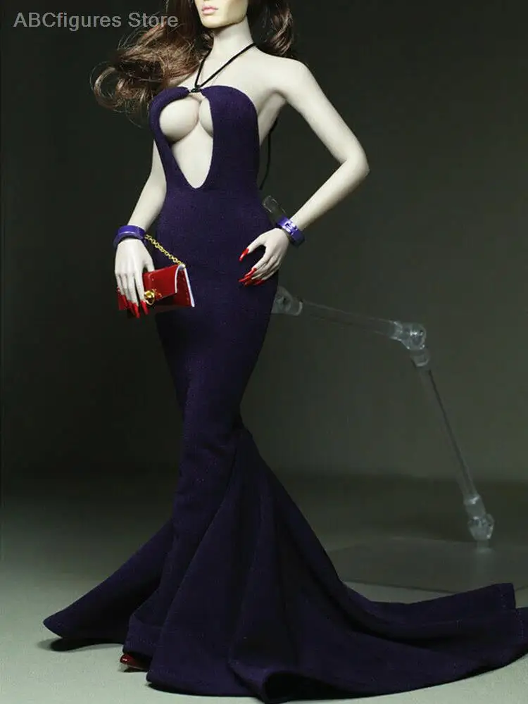 1/6 Tail Dress Backless Sexy Evening Hanging Neck For 12 Inch Female Action Figure Dolls With Clothing Accesories | Игрушки и хобби