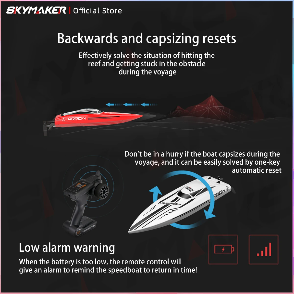 Udirc RC قارب Udi005 50 كجم/ساعة عالية السرعة فرش...