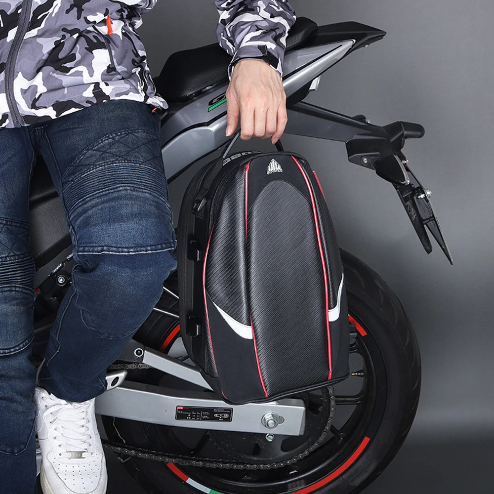 Laicobear-sacs Arrière De Moto, Sacoche De Siège Arrière De Scooter, Juste  De Pluie, Cyclisme, Imperméable, Cuir, Fibre De Carbone, Décontracté - Sacs  Et Bagages - AliExpress