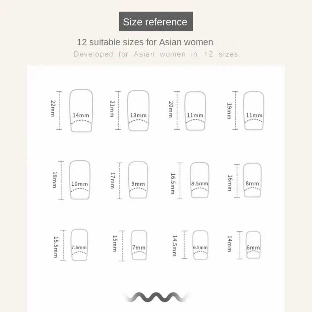 24pcs Nail Tips Press on Nails DIY Gradient Pink Blue Silver Glitter French False Nails Long Square