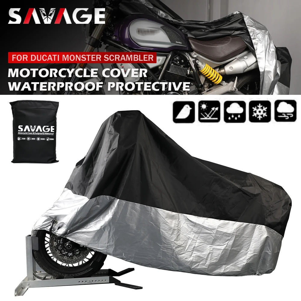 

Motorcycle Cover Waterproof Outdoor Rain Dust Proof UV Protective Case For DUCATI Monster 937 950 796 696 Scrambler 1100 800 803