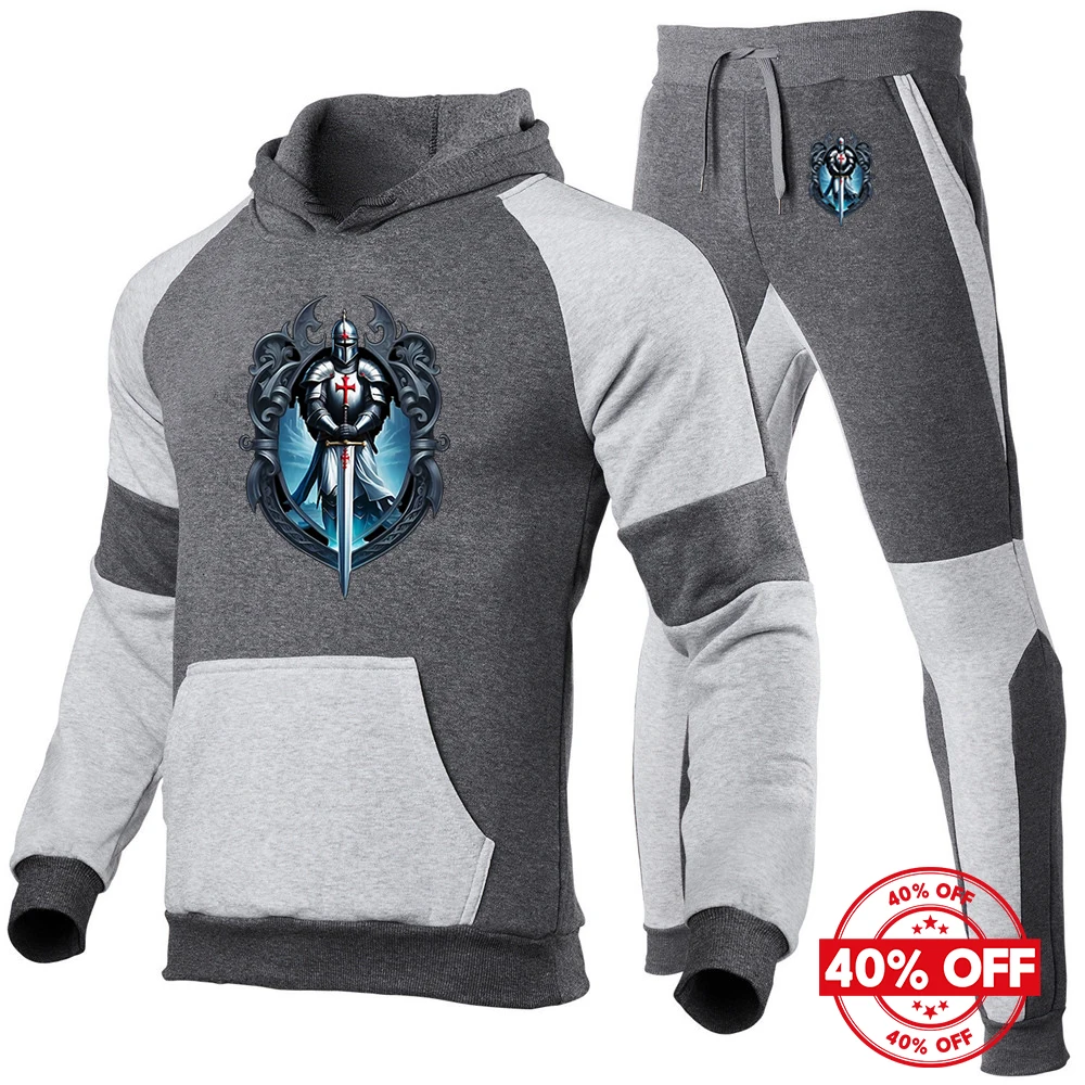 Mens Knights Templar Hoodies and Sports Pants Suits