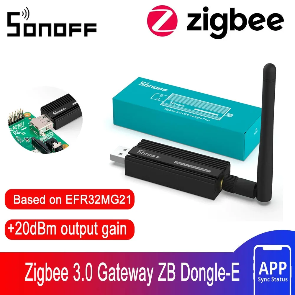 Sonoff Zigbee 3.0 Usb Dongle Plus SONOFF ZBdongle-E Wireless Gateway USB Interface Capture EFR32MG21 Google Home Voice Control