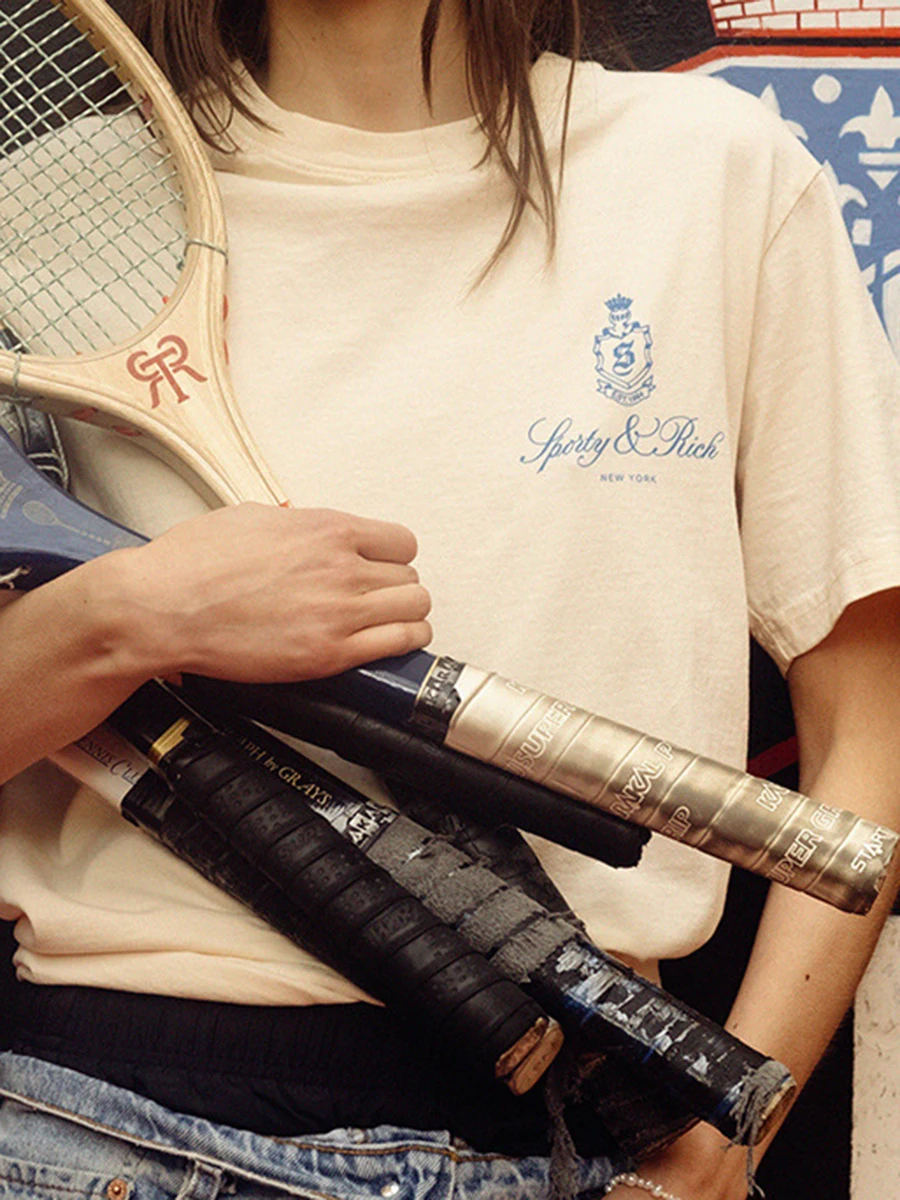 

Футболка женская с круглым вырезом и коротким рукавом, шикарный хлопковый спортивный топ с надписью, винтажная Модная рубашка, лето 2024