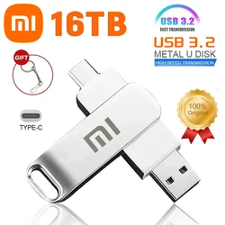 Xiaomi 16TB USB 3.2 Flash Drive Large Capacity High Speed Transfer Metal Flash Pen Drive Waterproof Portable Memoria Stick