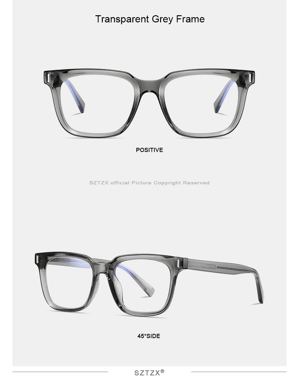 SZTZX Mode Photochrome Anti Blau Licht Blockieren Lesebrille für Frauen Männer Myopie Hyperopie Rezept Optische Brillen – Detail 19