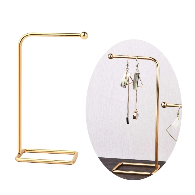 

F19D Earrings Show Shelf Metal Necklace Holder Jewelry Support for Home Decoration