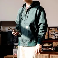 Red Tornado Unlined Duck Active Jacket Vintage Americana Workwear Fall Men Hooded Coat 2