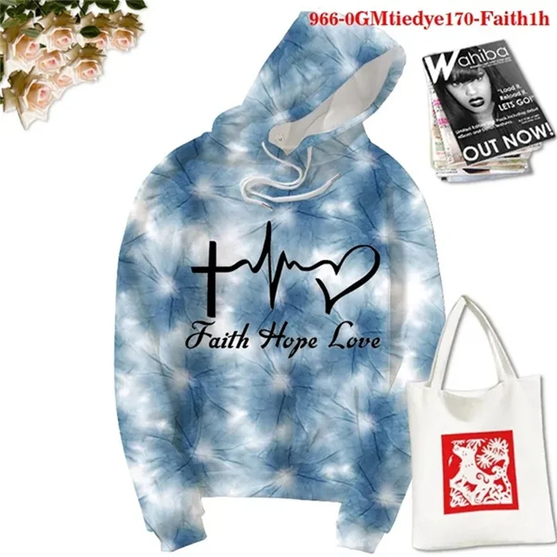 

Trendy Faith Hope Love Printed Hoodies Spring Autumn Winter Long Sleeve Hooded Tops Casual Pullover Women Sweatshirt Jacket
