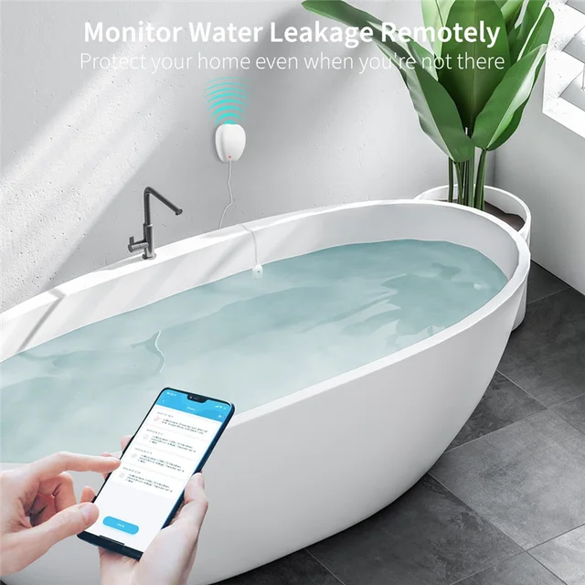 FORW-Water Alarm Sensor Wifi Water Leak Detector Overflow Flood Leakage Alerts Remote Monitor Leak Notifications 2