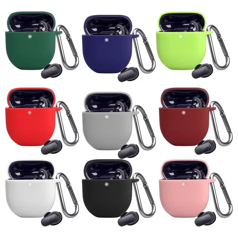 

Earphone Case silicone earbuds Protective Case wireless headphone Case with Carabiner Dustproof Noise Canceling Earphone Cover