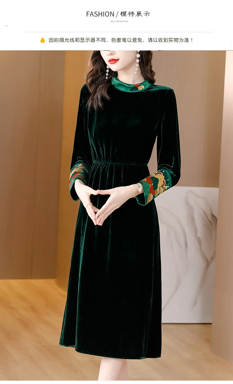 Dress Spring And Autumn Large Size New Women s Fashion Temperament Long Sleeve Loose Doll Collar