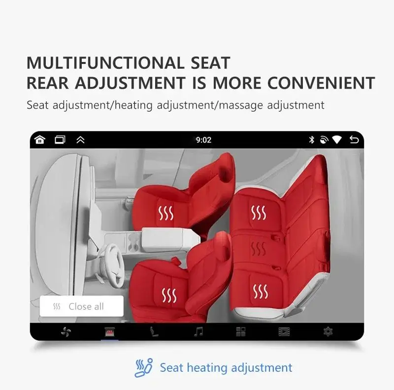 For Tesla All Model Y& Model 3 8.66 Inches Rear Display Android 13 WIFI Entertai