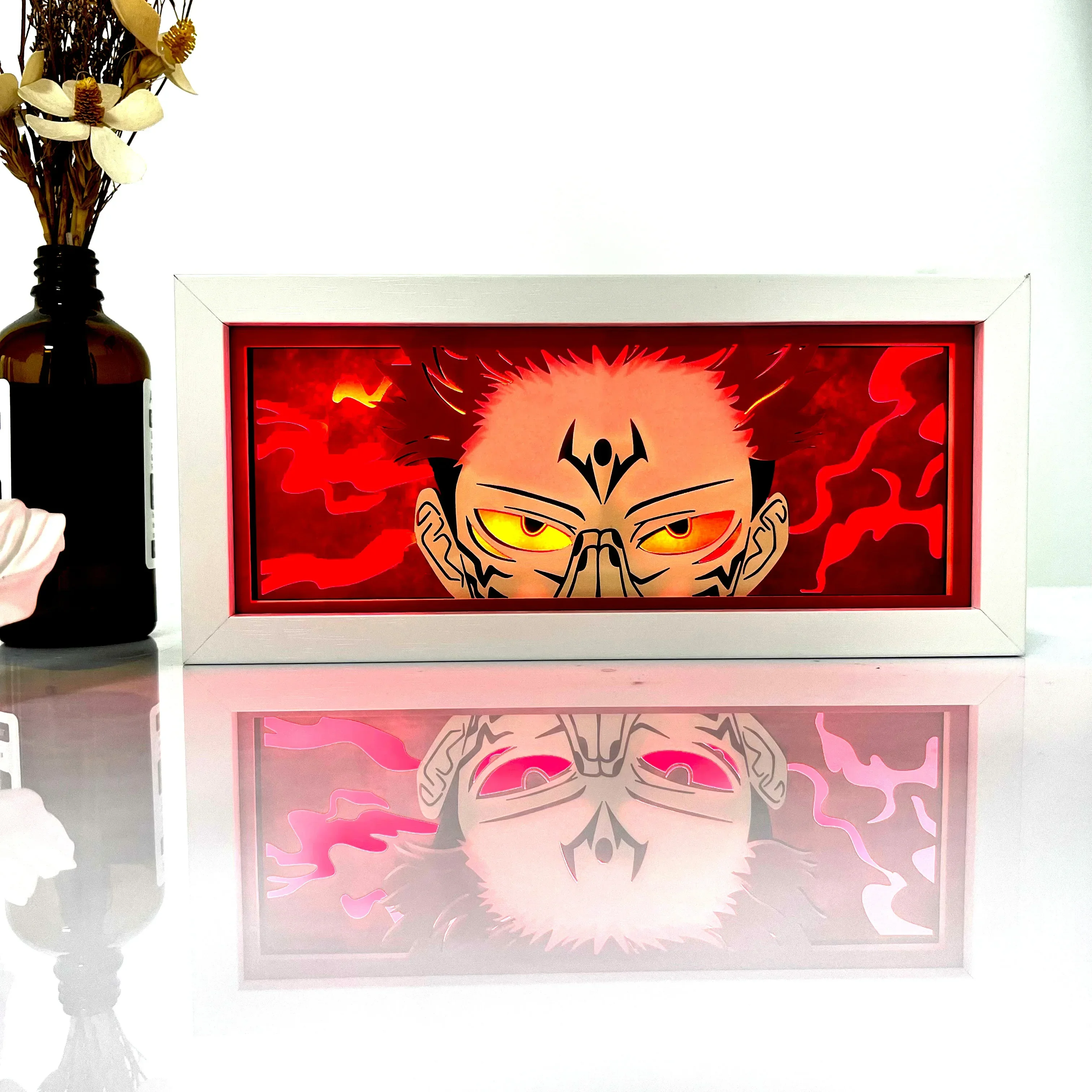 thumbnail image 1 of Figuras de acción de One Piece con periféricos de Naruto, luz LED, papel cortado, caja de sombras 3D, figuras de Dragon Ball, lámpara de mesa, decoración del hogar, juguete, 1 of 5