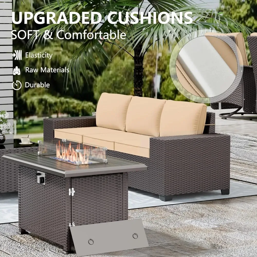 Patio Furniture Set Sofa 7-pcs 3
