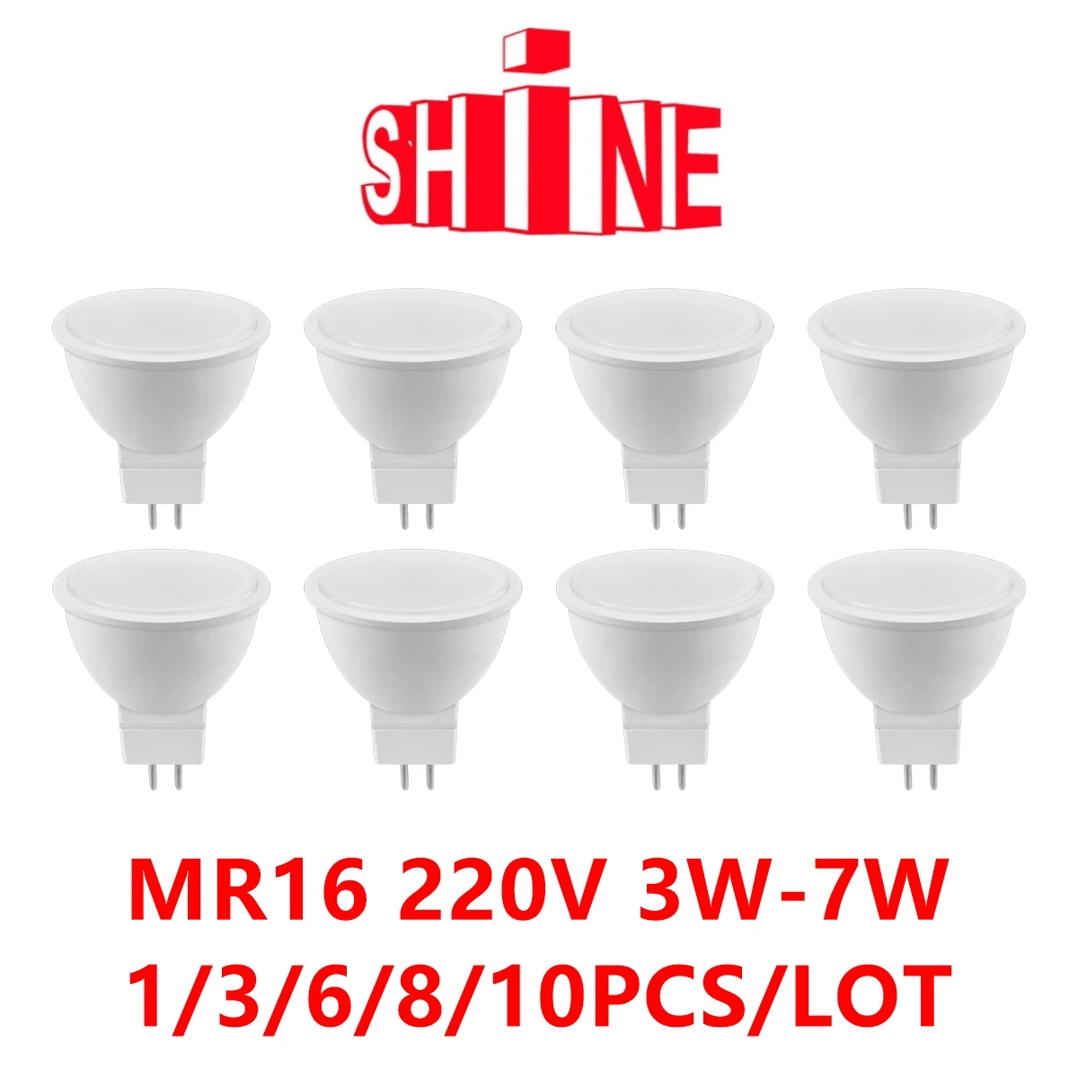 Spot Foco-MR16 GU 5.3 AC DC12V 3W 5W 6W 7W 따뜻한 화이트 데이 라이트, LED 조명 램프 홈 장식 교체 50W 할로겐 스포트라이트