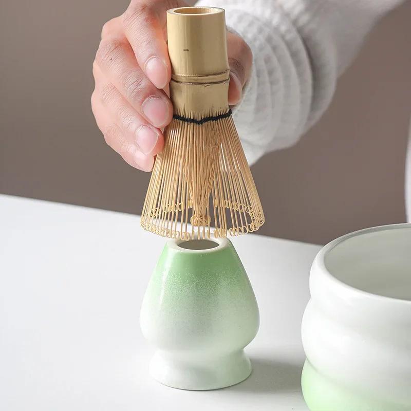 4/5/7pcs Set Traditional Ceramic Tea Matcha Bowl Durable Handmade Green Tea Maker Cup for Matcha Preparation Kitchen Supplies