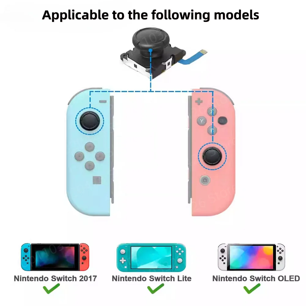 Lot of 2/4/8 Original Joystick Replacement for Nintendo Switch/Lite/OLED Joycon Analog Thumb Stick No Drifting Sensing Stick - 6