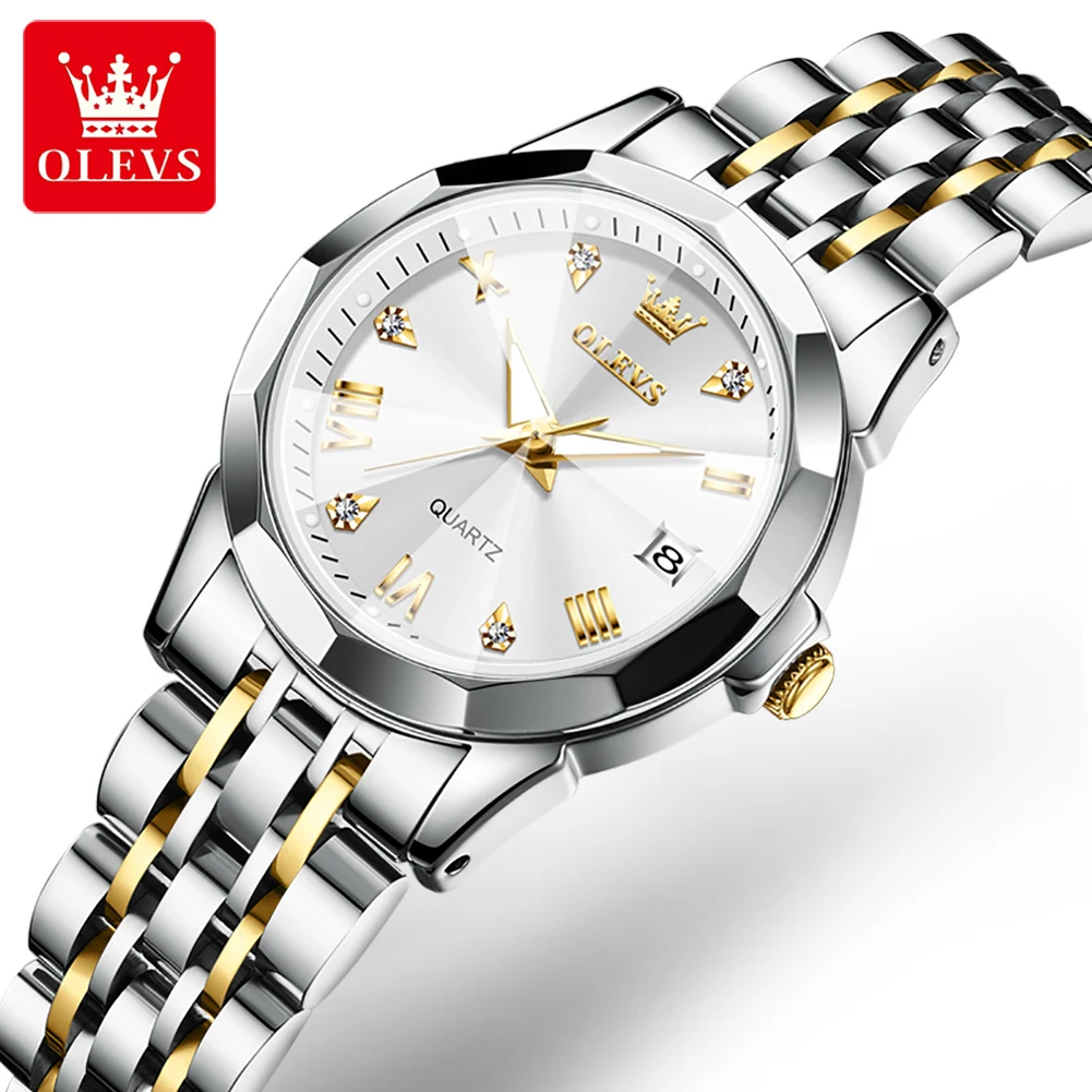 

Fashion Olevs Brandquartz Full Stainless Steel Strap Business Women Wristwatch Retro Hot Style Great Quality Waterproof Watch