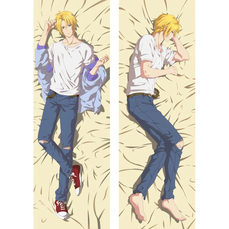 

Anime Banana Fish Eiji Okumura Ash Lynx Dakimakura Pillow Case Double Side Printed Hugging Body Pillowcase Otaku Throw Cover