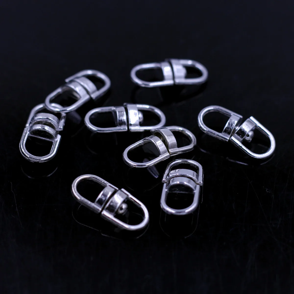 Connectors Swivel Key Ring Holder Whirl Trigger Clip Clasps Keychain Buckles Silver Tone Jewelry DIY Accessories 19x8mm