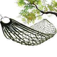 Outdoor Camping Hammock Portable Net Swing /Tree Straps, Single or Double Mesh Nylon Hammock for Outside, Hiking, and Travel
