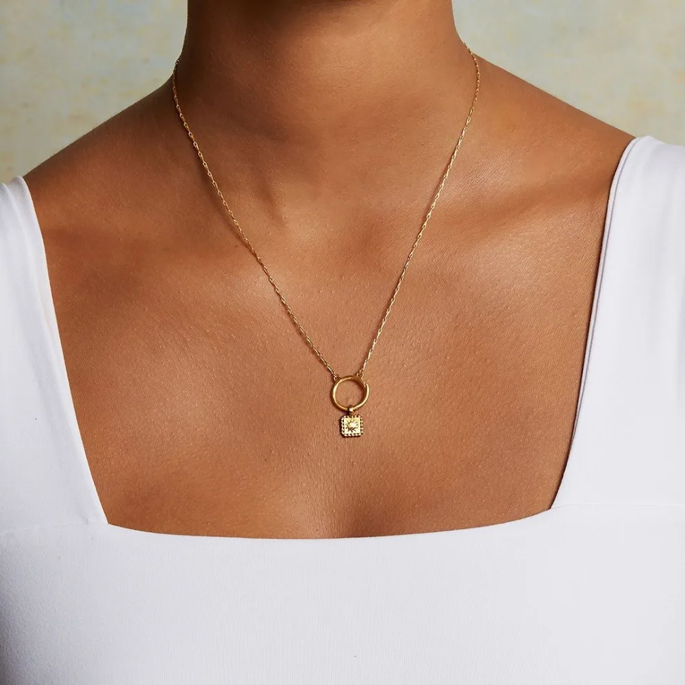 Exquisite Compact DIY Small Accessories Evil Eye, Palm, Cross ,flower Shape Pendant Jewelry Stainless Steel Rust Proof Pendants