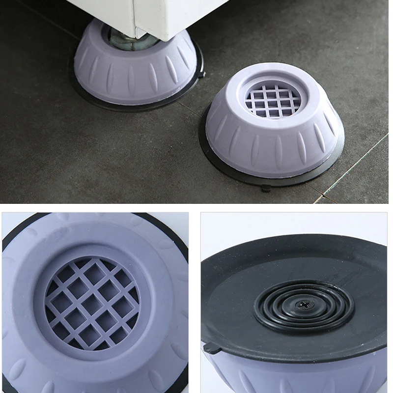 4Pcs Washing Machine Anti Vibration Pads Rubber Feet Legs Mat Silent Washer Dryer Furniture Support Dampers Furniture Foot Pad washing machine pads furniture leg pads rubber pads furniture pads anti vibration pads