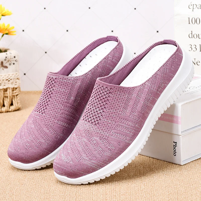 

2023 NEW Mesh Slip-On Shoes Sneakers Women Summer Casual Slippers Lightweight Big Size Breathable Zapatos De Mujer