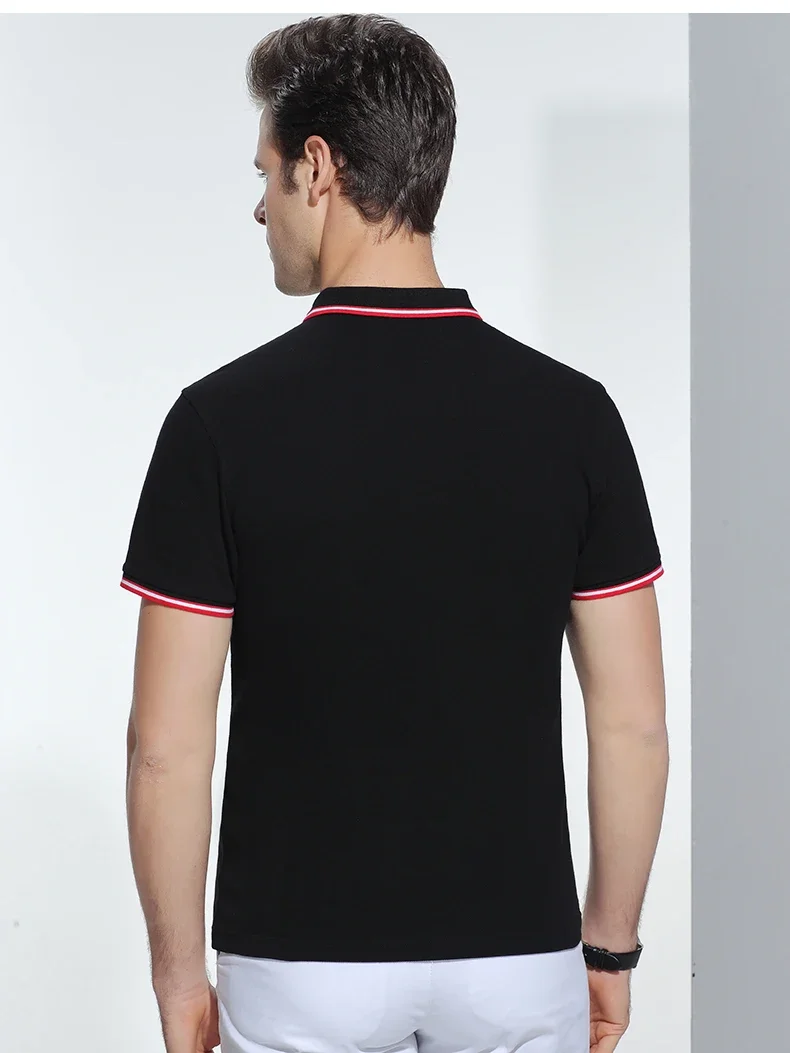 100% Cotton Quality Polo Logo Personalization Men Women Short Sleeve Shirts Striped Lapel Golf Tees Summer Top Shirt Custom 14 Se0e4847417e14556995e75295bb39b0do