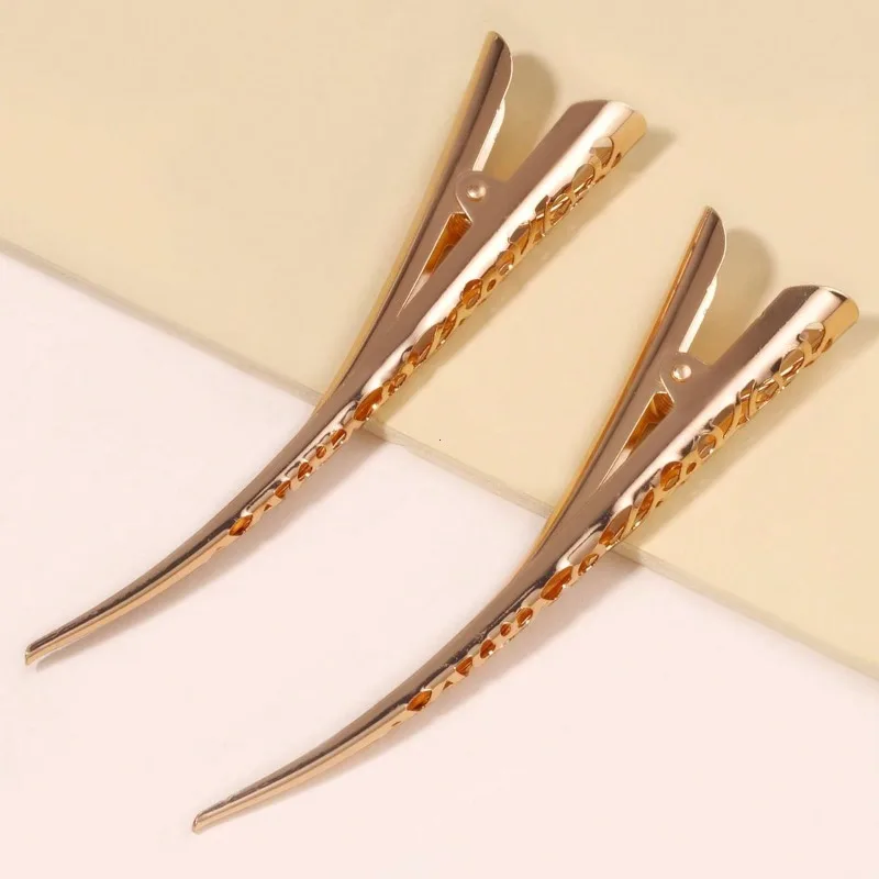 Elegant Metal Hair Clips - Stylish Salon Hairdressing Accessories