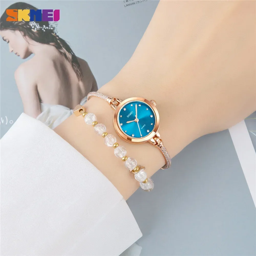 SKMEI 1805 Fashion Thin Ladies Watches Casual Female Girl Dress Clock 3Bar Waterproof Relogio Feminino Simple Women Quartz Watch 3